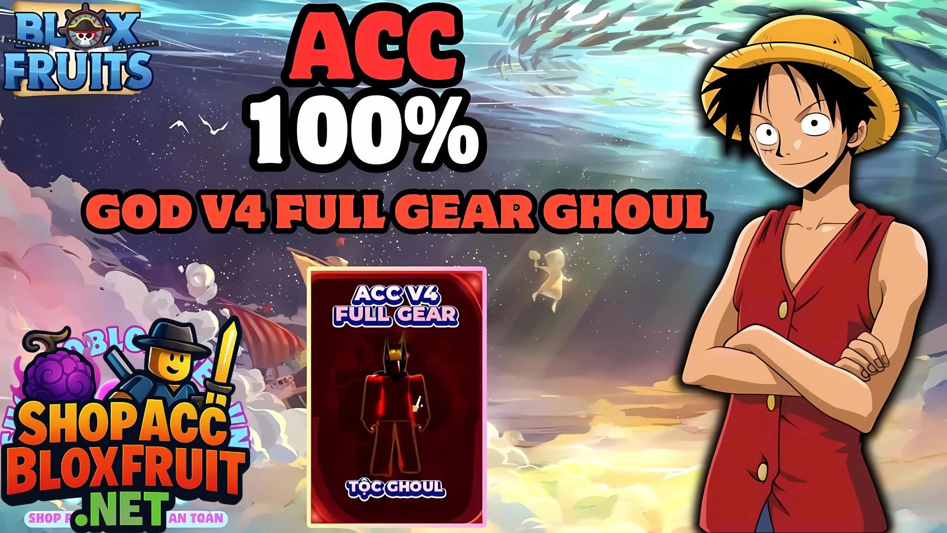 Acc V4 Full Gear Ghoul Cdk Random Item Xịn 140k