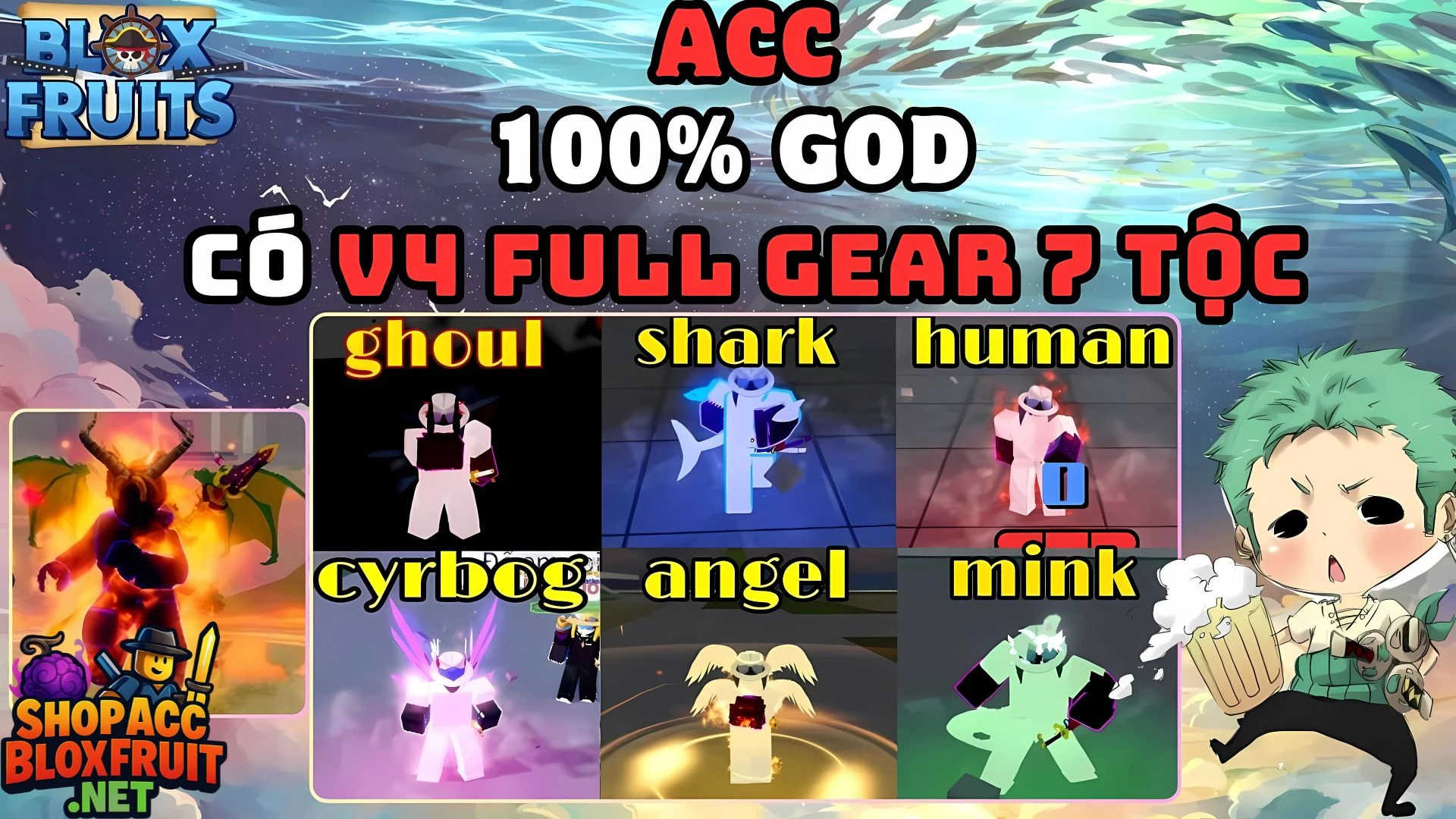 ACC V4 Full Gear 7 Tộc 500k