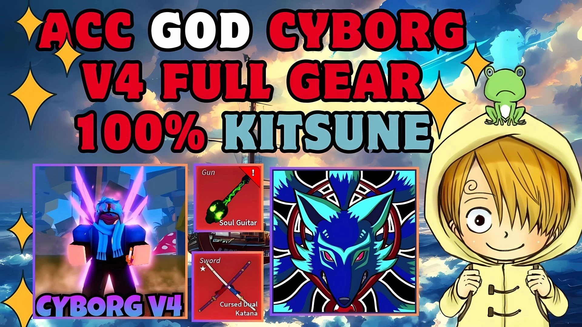ACC V4 Full Gear Cyborg , Cdk, Guitar Đang Sử Dụng Kitsune 250k